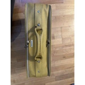 1960s Vintage Made in Japan Mint Condition Samsonite Leather Bag in Mustard